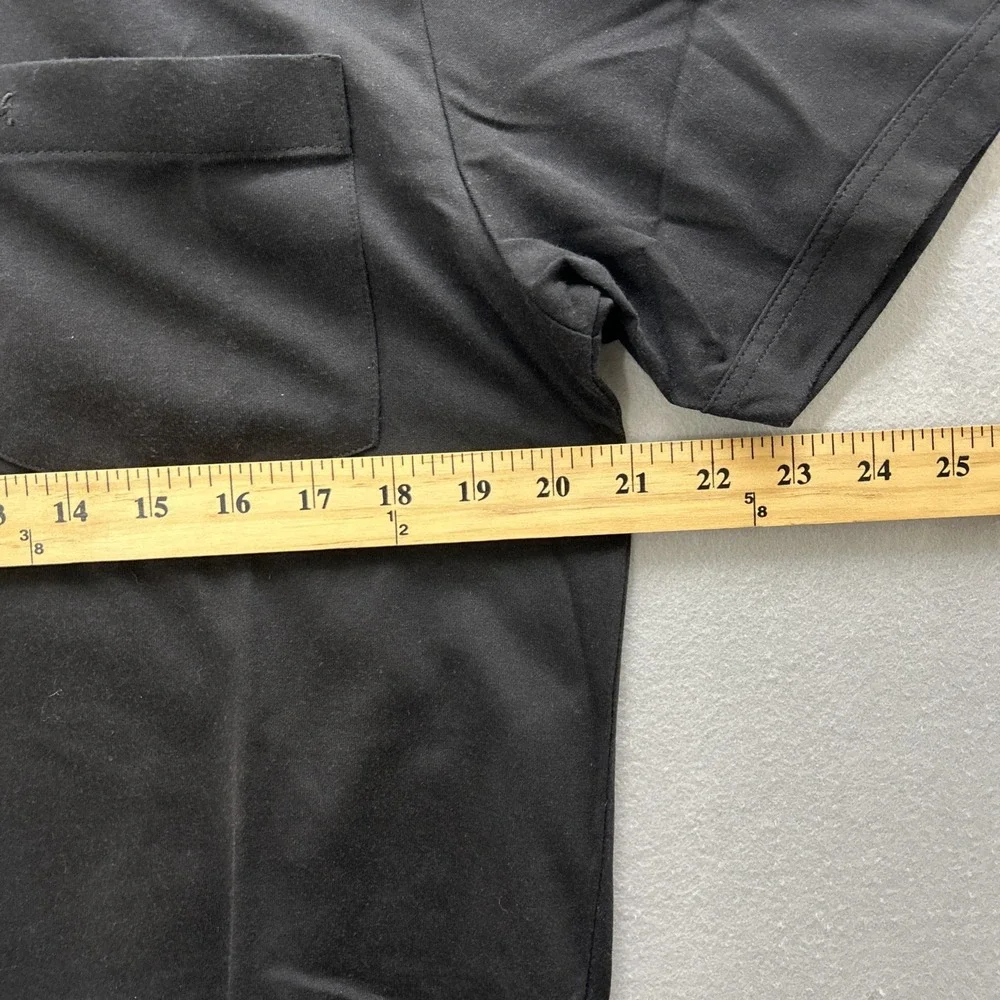 Gabicci Cotton Blend Pocket Polo Shirt Men Medium Logo Short Sleeve Black